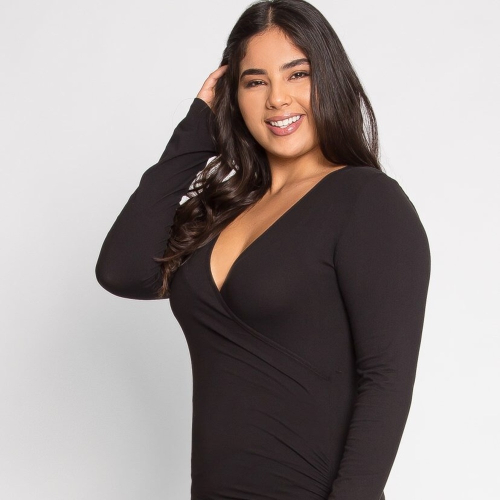 Open back long Sleeved Wet Seal Dress